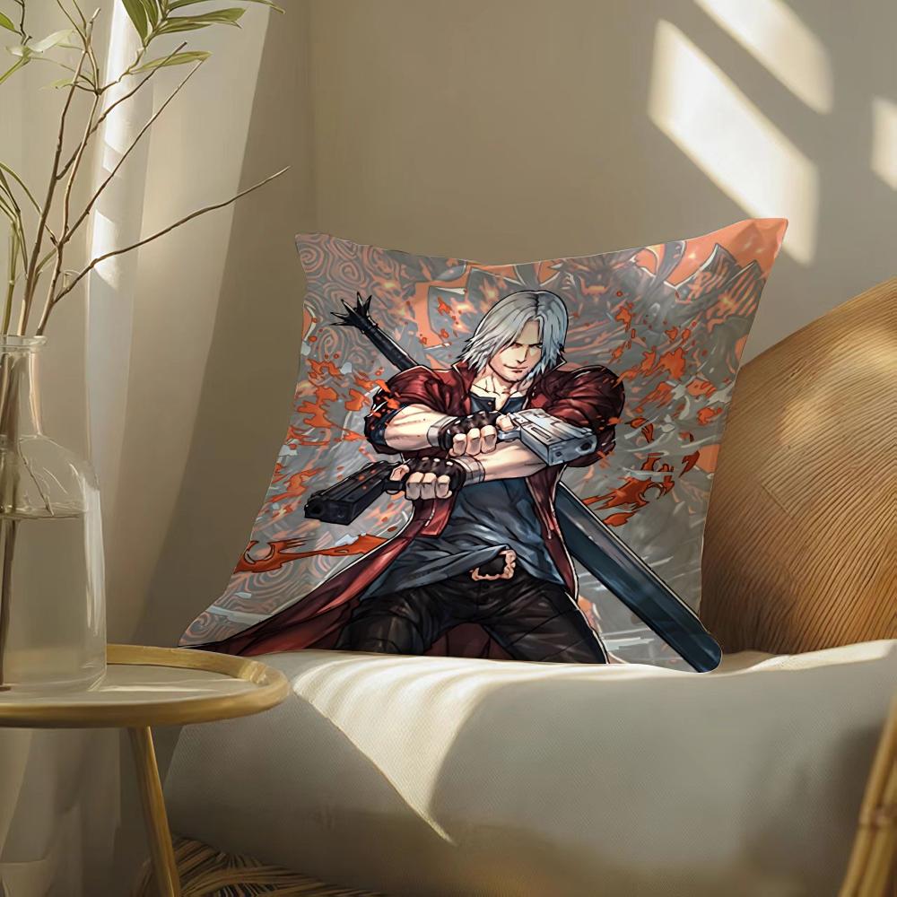 Devil May Cry Pillow Case Pattern Printed Pillowcase for Living Room Sofa Cushion Cover Bedroom Decor
