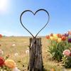 Iron Heart Shape Stake for Outside Decorative Garden Stake Decoration Plant Stake Iron Art Outside Yard Art Outdoor