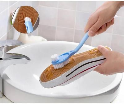Household Portable Tools Double Long Handle Shoe Cleaning Brush Shoe Cleaner Washing Toilet Shoes Clean Wash Brush Cleaning Tool