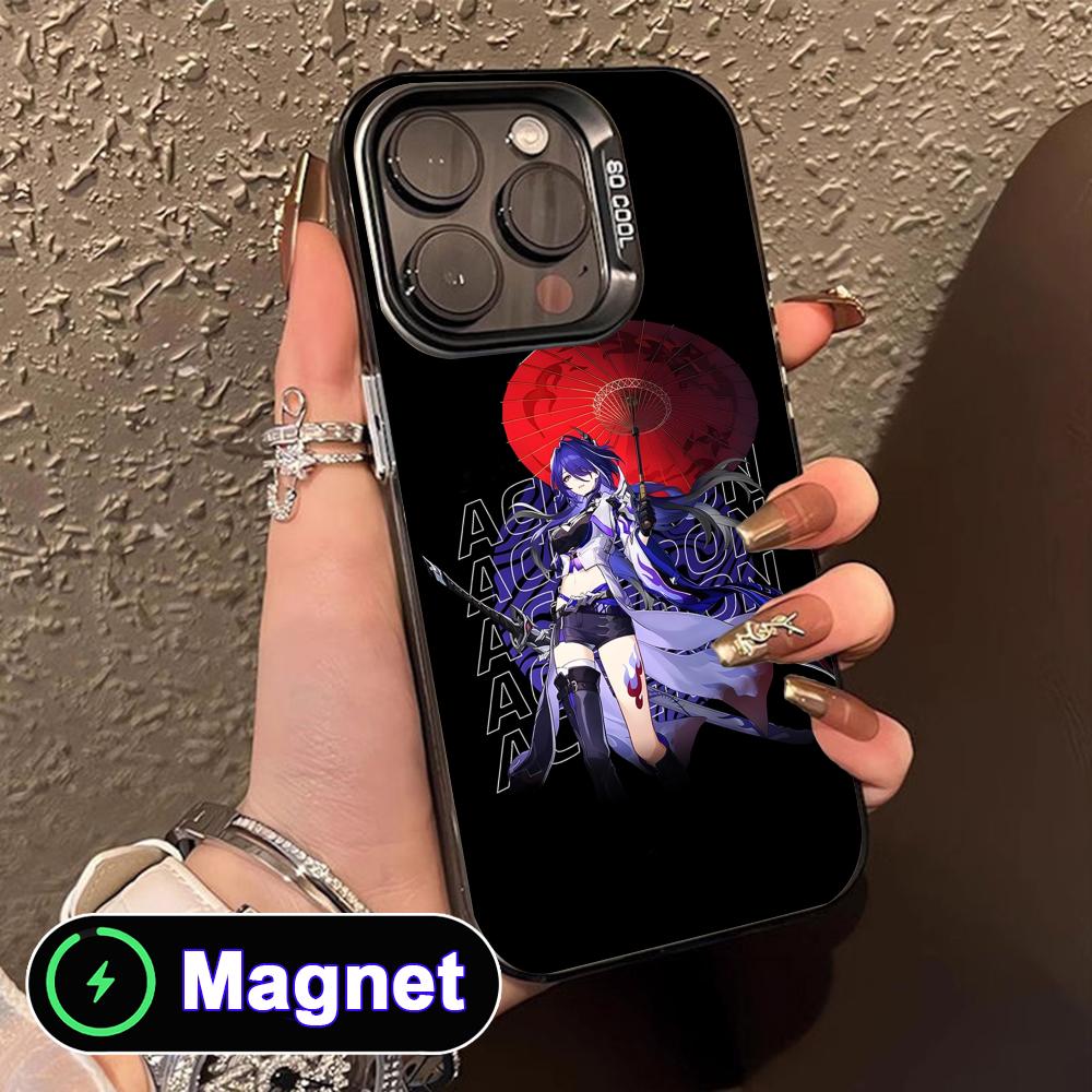 HSR Acheron Translucent MagSafe Mobile Phone Case for iPhone 17 16 15 14 13 12 11 Air Pro Max Plus Colorful Cover