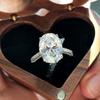 COSYA 8CT 10*14mm Oval geschliffener Vollmoissanit Ring S925 Silber Funkelnder D Lab Diamant Ehering Für Frauen Luxuriöser Feinschmuck