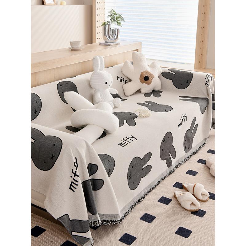 Cartoon Chenille Sofa Towel Cover Cloth Four Seasons Universal Sofa Backrest Cushion Cute One Full Covered Sofa Cover