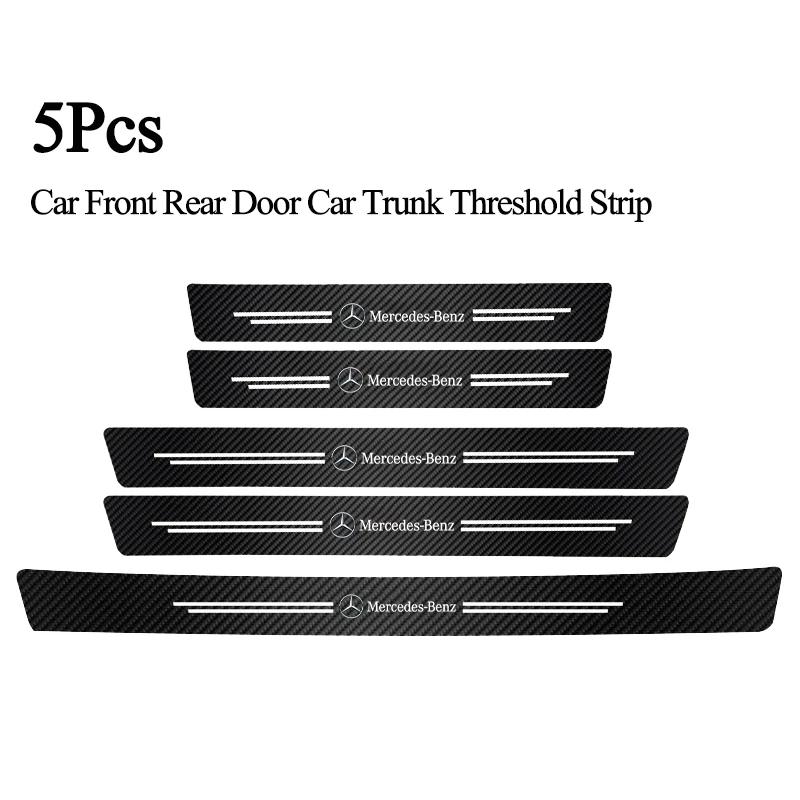 High-quality Carbon Fiber Car Door Sill Protector Sticker For Mercedes Benz AMG Class W204 W205 W203 W206 W220 W211 W212 GLC CLS