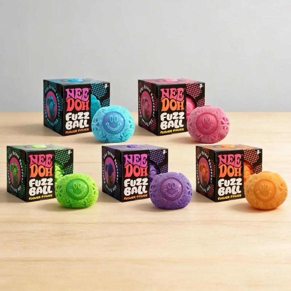 Nee Doh Fuzz Ball Series Desktop Decompress Ornament Stress Relief Toys Blind Box for Under Pressure Fun Soft Stress Ball Gifts