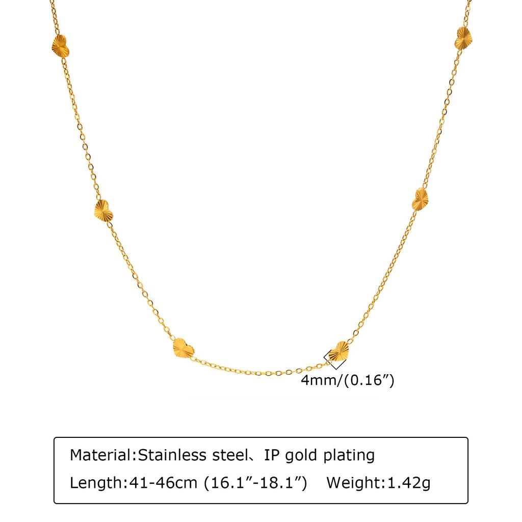 Fashion Geometric Butterfly Festival Heart Stainless Steel Gold Necklace Ladies, Accessories Nc-1198