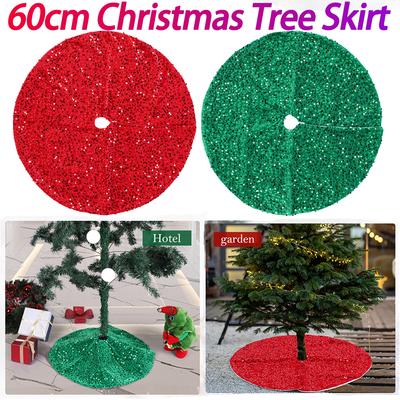 Christmas Tree Skirts with Small Sequin Sparkling Sequin Tree Skirt for Winter Party Indoor Outdoor Decorations