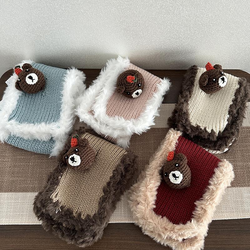 Winter Knitted Scarf Warm Cute Sweet Christmas Scarf Sweet Wind Scarf Thick