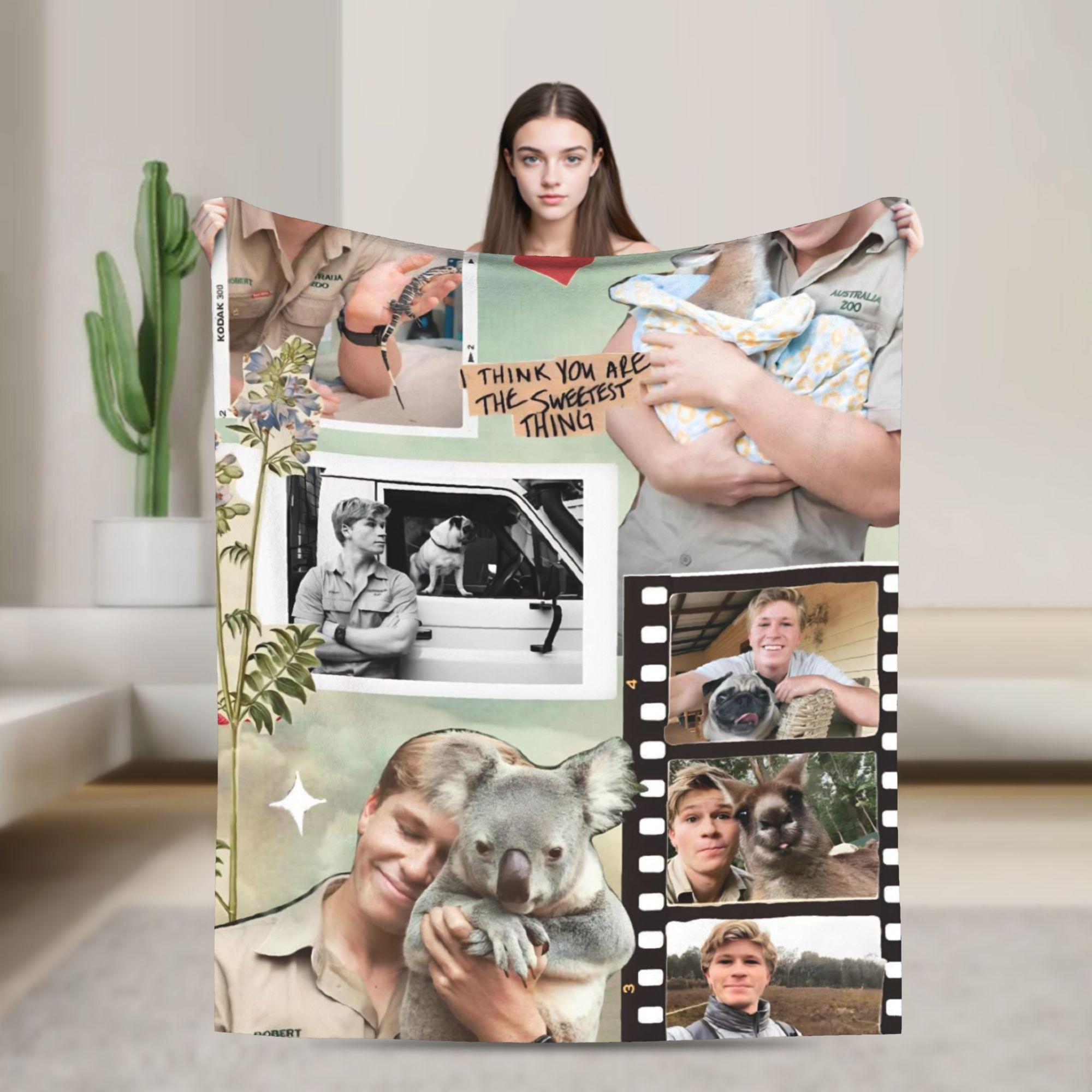 

Robert Irwin Warm Blanket Travel Plush Throw Blanket Novelty Home Decor Flannel Bedspread Sofa Bed Cover 30x40in