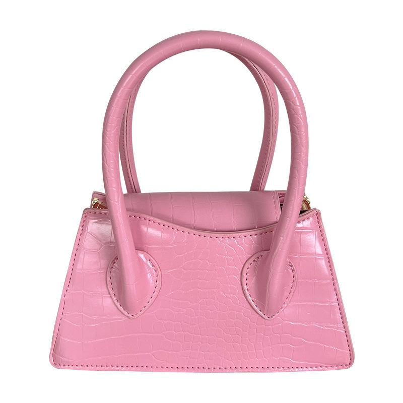Niche Design Women's Bag Pink Small Square Bag New Style Style Tote Small Bag Simple Crossbody Bag Trendy