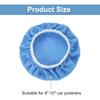 HARFINGTON 5pcs Car Polisher Bonnet Buffing Pad Micro-fiber Polishing Buffing Pad Cover for 9"-10" Car Buffer Bonnets Polisher, Light Blue