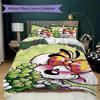 Custom Name Diddl Pattern Bedding Uilt Set Uilt Cover Pillowcase Home Decoration Birthday Gift (1*duvet Cover+2*pillowcase Without Core)