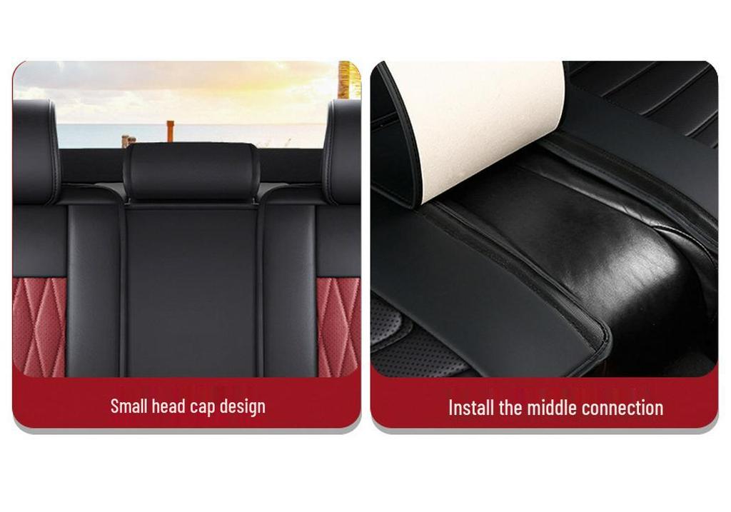 All-Season Universal Leather Car Seat Cushion Cover for Sedans, SUVs, and Trucks