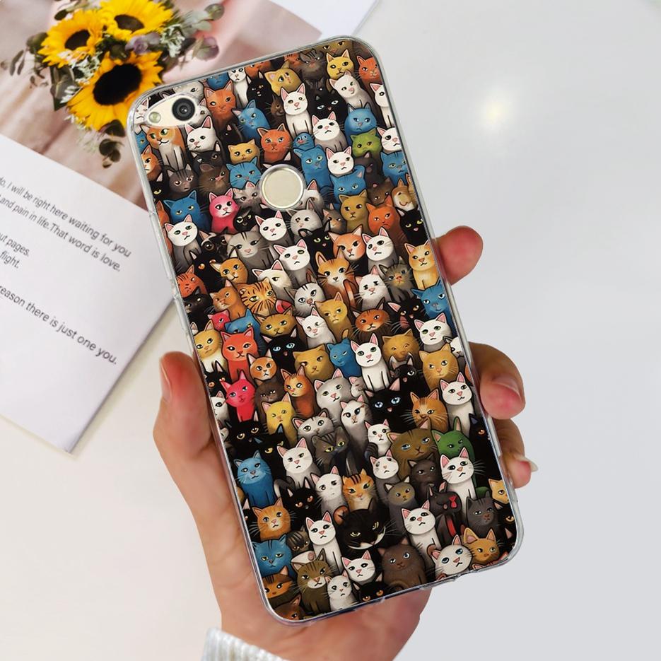 For Huawei P8 Lite 2017 Case Honor 8 Lite Luxury Painted Cover Clear Silicone Soft TPU Phone Case For Huawei GR3 2017 Back Cover