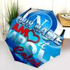 1 PC Automatic Folding Umbrella - SSC Napoli Custom Name Pattern, Portable & Foldable Design with 8 Ribs, Christmas Birthday Gifts