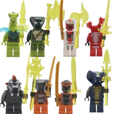 Movie Action Skeleton Snake Mini Figures with Weapon Building Brick Block Model Childrens Day Gift for Boys Children Kids