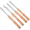 Wood Turning Tools for Lathe 4 PCS Set, Carbide Lathe Tools with Diamond Shape, Round, Square Cutters, Turning Lathe Chisels with Comfortable Grip