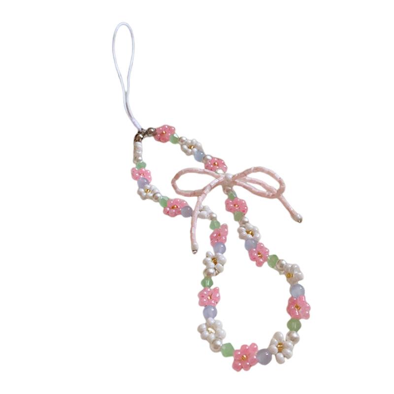 Bow pearl crystal necklace niche sweet girl heart collarbone chain temperament versatile pastoral jewelry