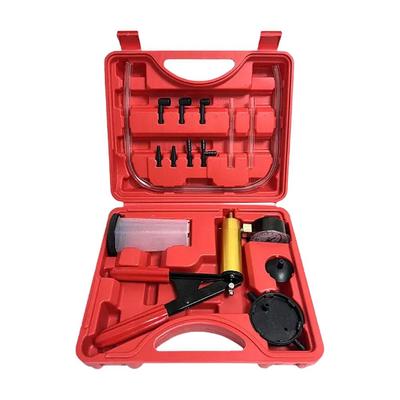 Bomba de pressão de vácuo manual Ferramenta de drenagem de fluido de freio Kit de teste de bomba de pistola de vácuo Medidor de vácuo de alumínio portátil durável