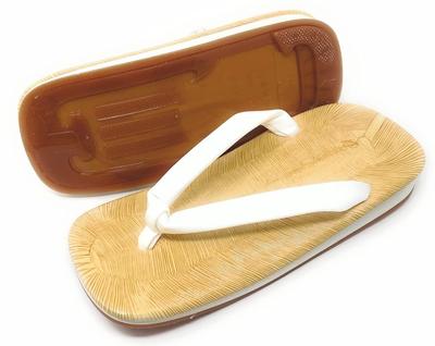 Kimono Made In Ame White Thong [Asakusa City] Japan, Men's Setta, Sole, (Non-Slip) (Large)