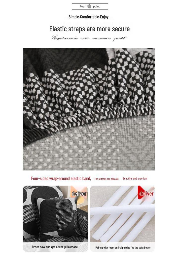Elastic Universal Non-Slip Sofa Cover - Four Seasons, Full Wrap for Single To Three Seater Sofas