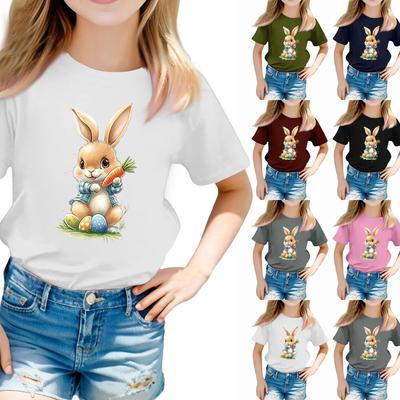 Toddler Girl Boy T-Shirts Kids Top Boys And Girls Printed Short Sleeved T-shirt