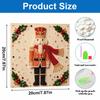 Framed Pearl Art DIY Kit with Christmas Nutcracker Holly Pattern 3D Sparkling Bead Canvas Painting Handmade Gift for Home Decoration Wall Decor