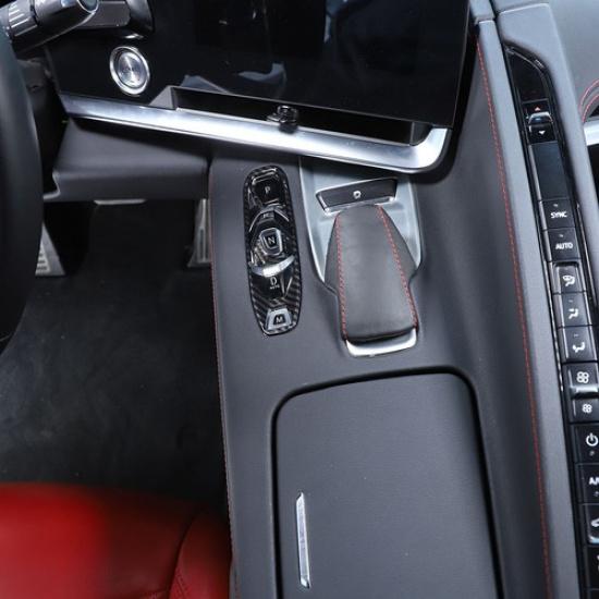 ABS Carbon Center Gear Shifter Indicator Base Frame Cover For Corvette C8 +
