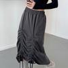 New Arrivals Open Run Women Street Shirring Two Way Ribbon Banding Big Size Long