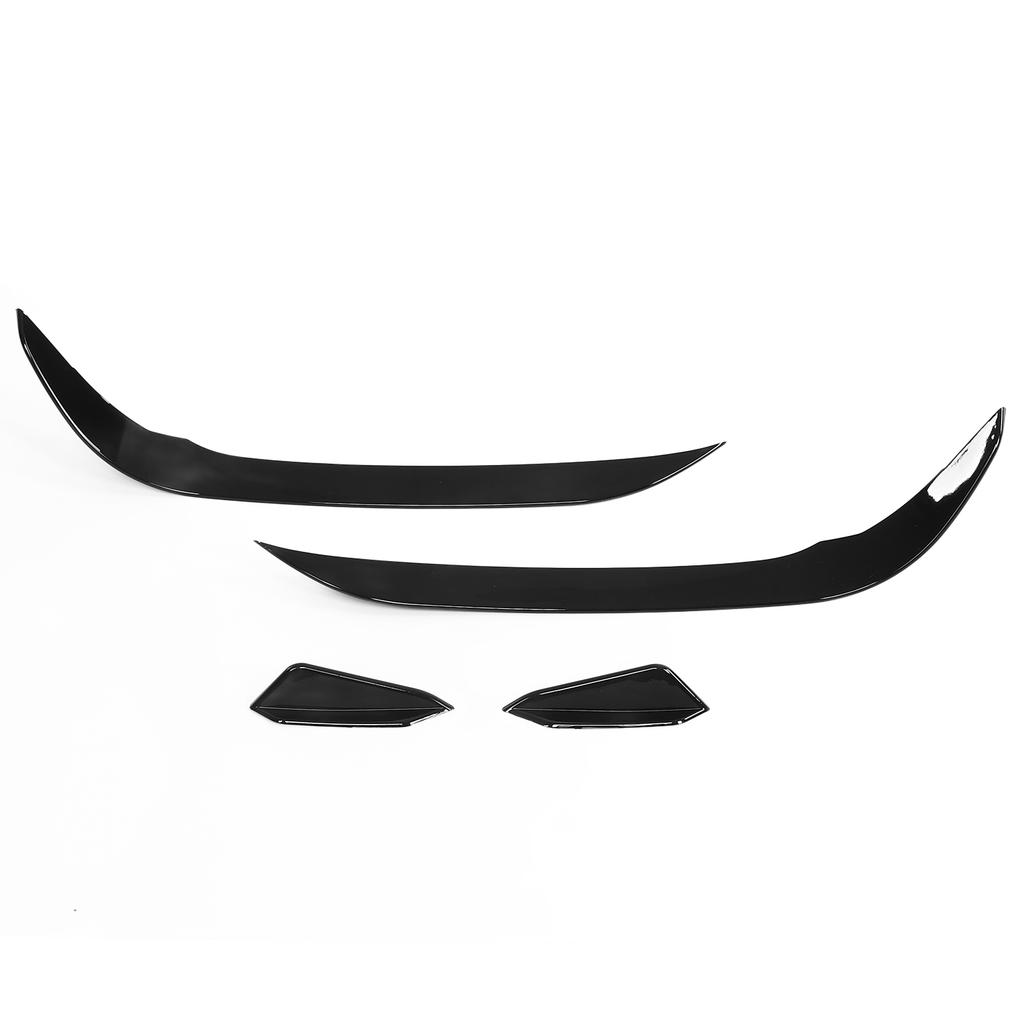 4 STÜCKE Frontstoßstange Aero Kits Canards Flügel UV-beständig Ersatz für MK7.5 GTD 2017‑2020 Glänzend Schwarz