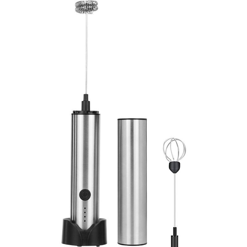 Adjustable Three-Speed Handheld Stainless Steel Electric Milk and Egg Frother