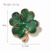 Tide Pins Temperament Vintage Lucky Four-leaf Clover Brooches Female Exquisite Enamel Corsage Designer Brooch Mini Perfect Gift for Couples