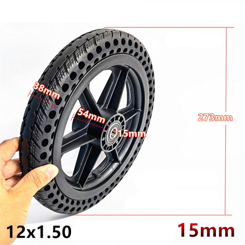 12 Inch * 1.5 Elderly Scooter Electric Wheelchair Tire Front Wheel x1.50 Honeycomb Solid Assembly
