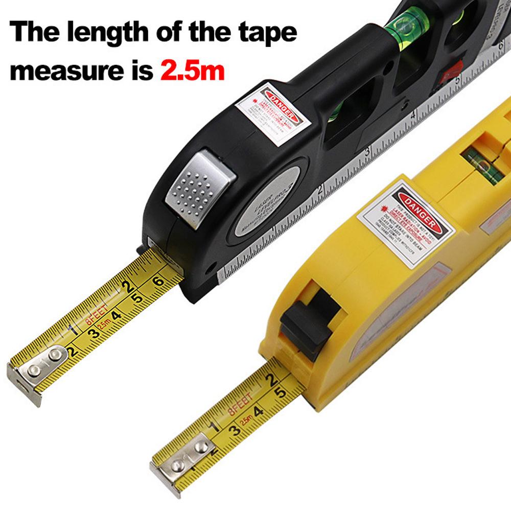 Multipurpose Level Laser Horizon Vertical Measure Tape Horizontal Ruler 4 In 1 Infrared Laser Level Cross Line Laser Tape