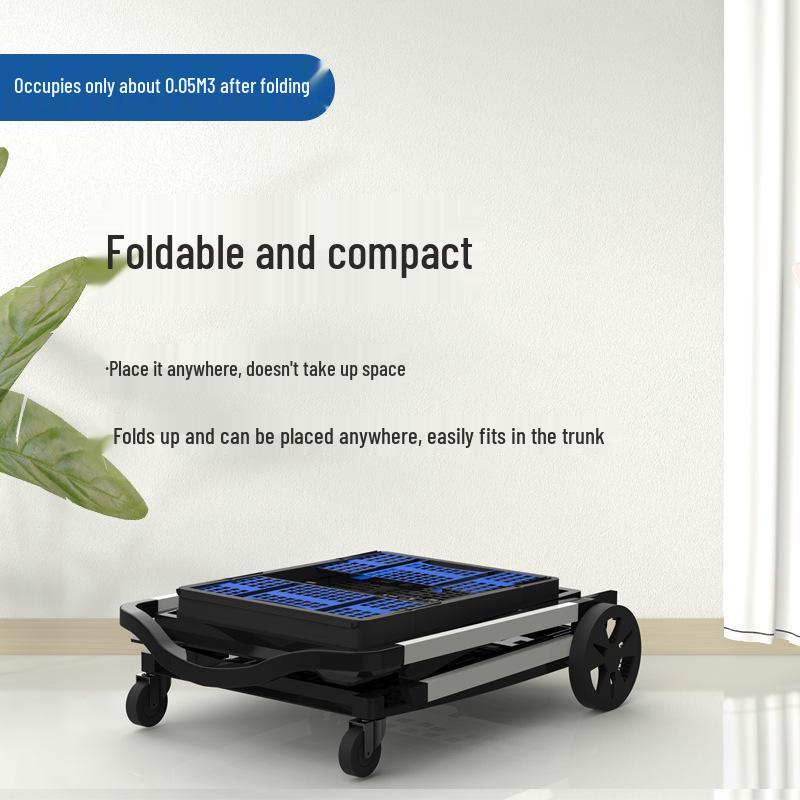 Portable Foldable Outdoor Hand Truck – Multi-Functional Flatbed Dolly for Carrying Goods