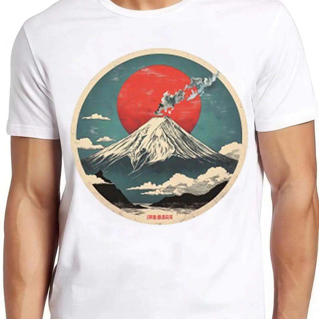 Fuji T Shirt San Mount Japan Iconic Volcano Tokyo Cool Geschenk 2323 Vintage Casual Fashion Streetwear Comfortable