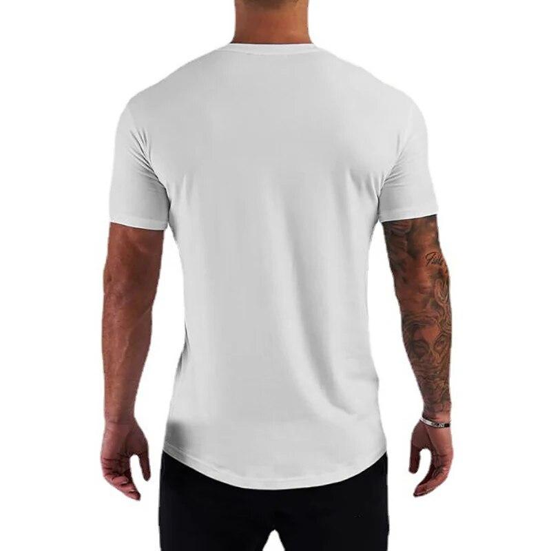 Do The Work  Summer Fashion Casual Men Fitness Bodybuilding Cotton O-neck Silm Fit Breathable T-shirts Plus Size