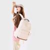 Primary School Student Schoolbag Color Block Women's Large Capacity Backpack