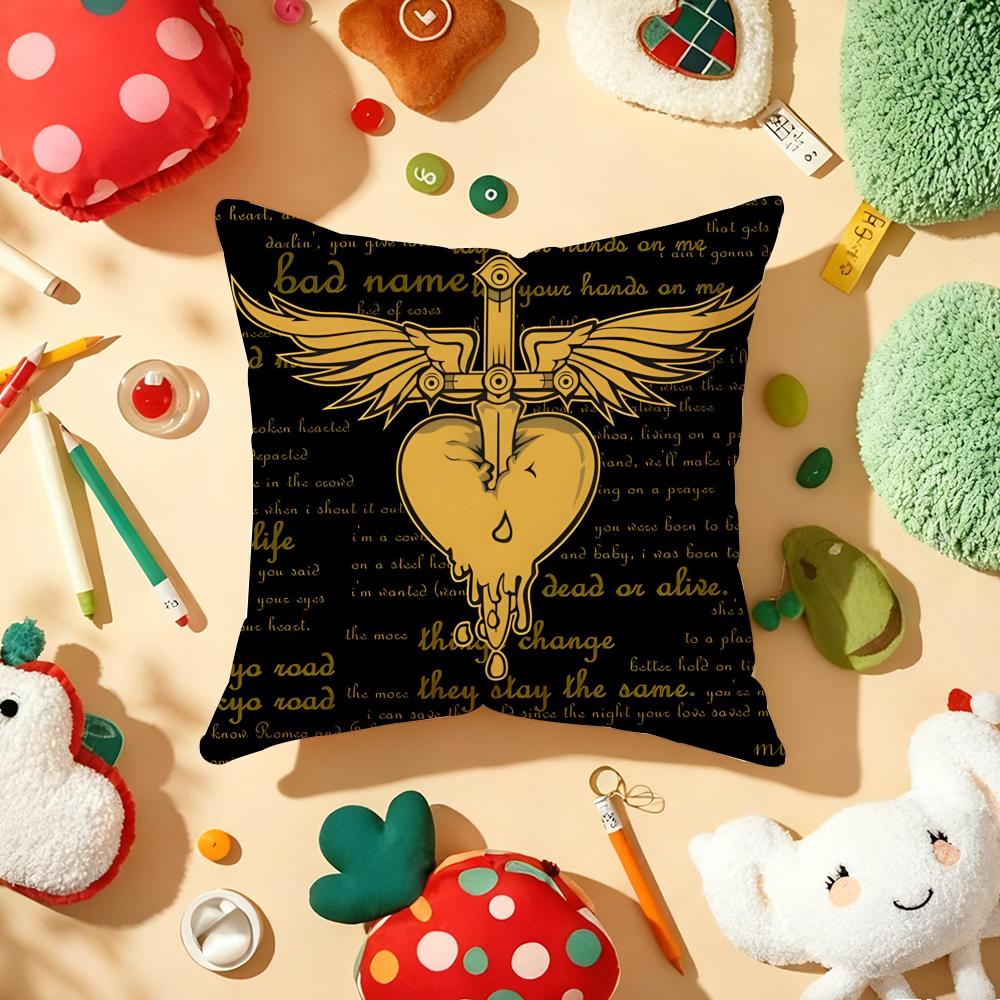 BBon JJovi Rock Kussenhoes Pluche Stof Zacht Dubbelzijdig Bedrukt Bank Warm Winter Huis Cadeau Kussenhoes