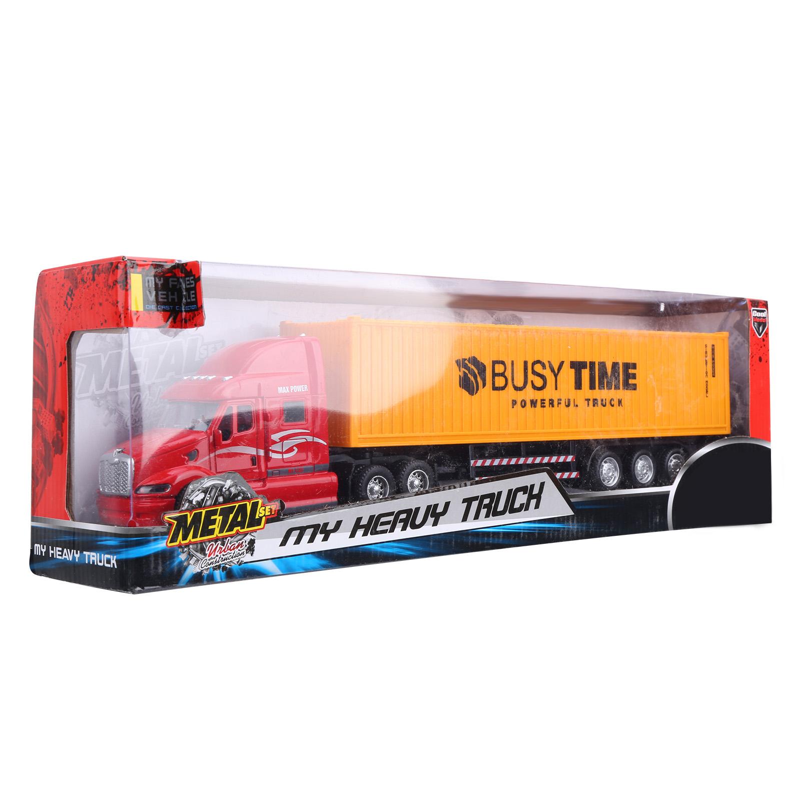 

1:48 Контейнеровоз Модель Игрушечная Детская Игрушечная Машина С Подъемом И Светом Звуком(Белый Синий )