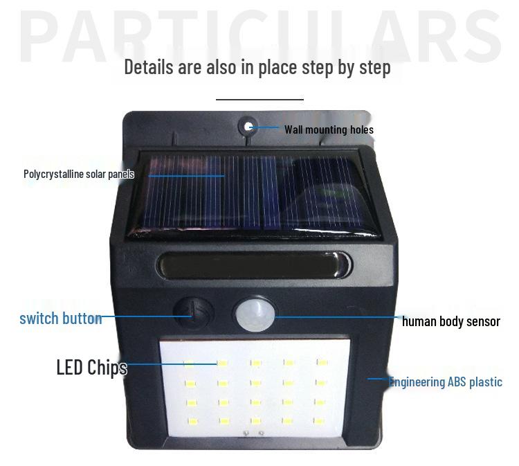 Waterproof Outdoor Solar LED Wall Light with Motion Sensor