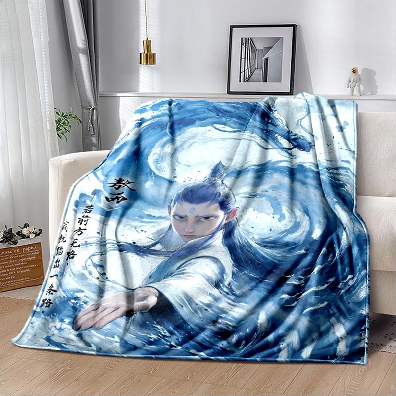 Nezha Flannel Office Student Nap Blanket: Winter Air Conditioning Sofa Picnic - Soft and Cozy Shawl Wrap