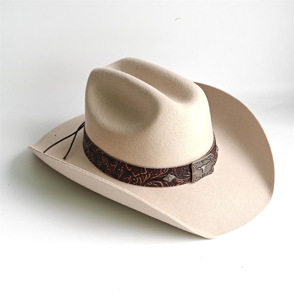Competitive Western Cowboy Hat 100% Wool Fedora Hat For Women Men Riding Hat Autumn Panama Big Brim Cowgirl Hat Sombrero Vaquero