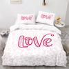 Valentine'S Day King Queen Duvet Cover Angel Cupid Bedding Set For Teens Adults Romantic Couple 2/3 Pcs Polyester Quilt Cover