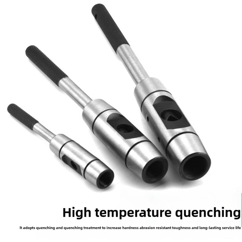 Adjustable Tap Wrench Hardened Steel T Handle Ratchet Tapping Tool for Threading