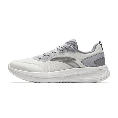 Scarpe da corsa da uomo sneaker bianche grigie 912525508-4 comode versatili ammortizzanti antiscivolo basse per pendolarismo urbano e corsa