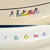 FOr Geely EX2 Cute Letter Stickers for Car Exterior Decoration and Modification Full Coverage for Front and Rear Car Emblems