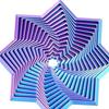 4Pcs 3D Printed Fractal Fidget Hexagon Stress Anxiety Relief Expanded Fidget Octangle Star Flower Square Sensory Toy Decompression Toy