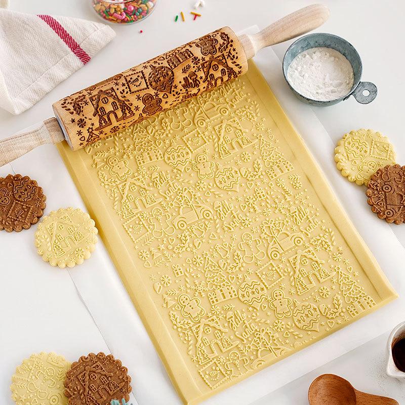 Baking Molds, Cartoon Animal Cookies, Printed Rolling Pins, DIY Handcrafted Tools, Embossing Sticks