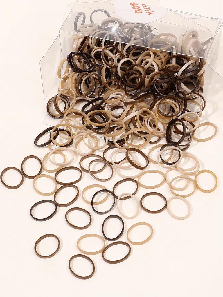 1 Stk. Bunte Gummi Mini Haargummis für Frauen Mädchen Kinder Rutschfest Beschädigungsfrei Haar Weiche Gummis Pferdeschwanzhalter