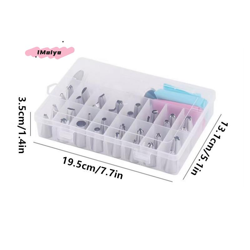 38Pcs Cake Decorating Tools Set Stainless Steel Icing Cream Piping Nozzle Tips Confectionery Pastry Bags for Cake Decoration
